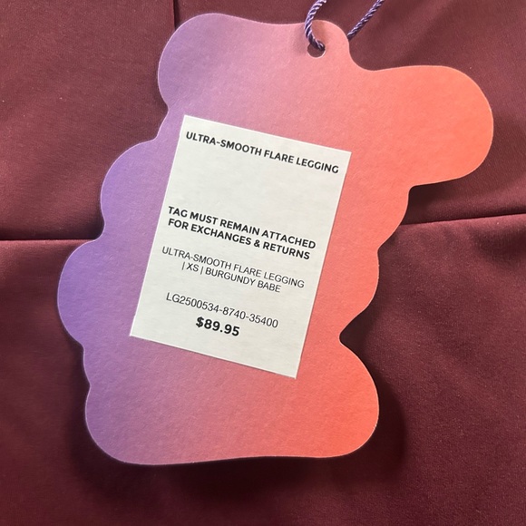 Fabletics Burgundy Activewear with Gradient Tag Xsmall - Picture 2 of 5